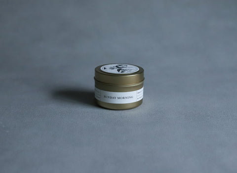 GOLD TRAVEL CANDLE / SUNDAY MORNING