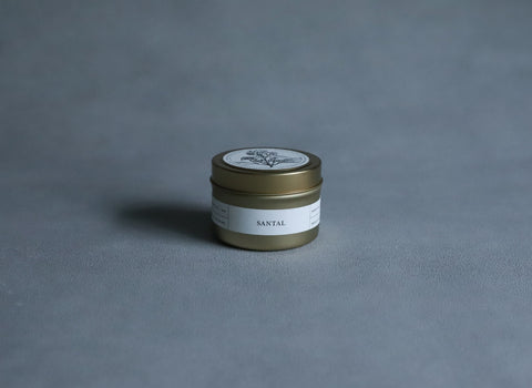 GOLD TRAVEL CANDLE / SANTAL
