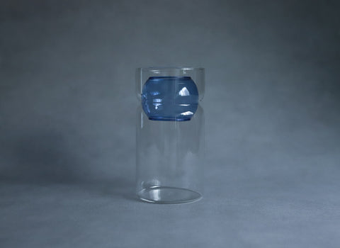 BALANCE VASE / CLEAR+BLUE